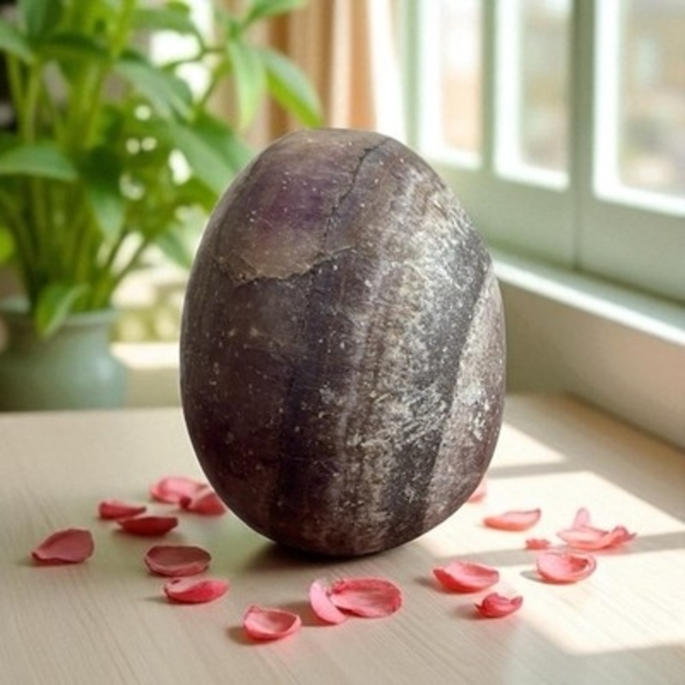 Alabaster Multicolored Marbled Decorative Egg 3" Easter Decor Stone